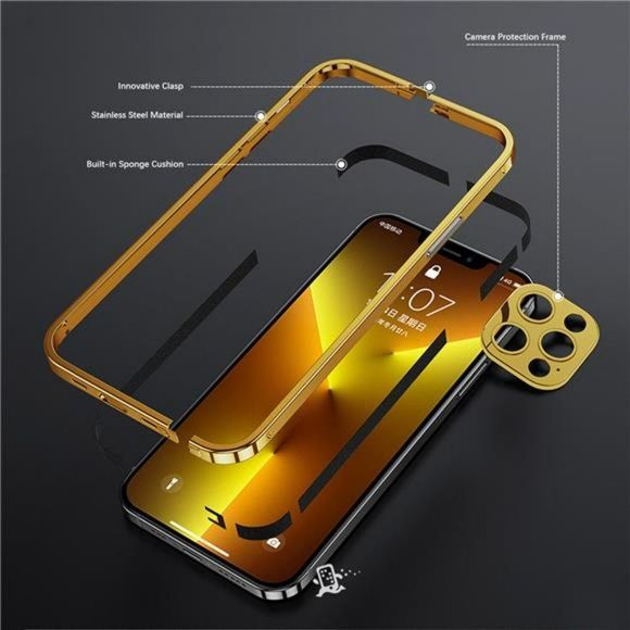 Metal Frame Shockproof Case For iPhone 14 13 Pro Max 12 11 PRO Camera Le… - Picture 4 of 10